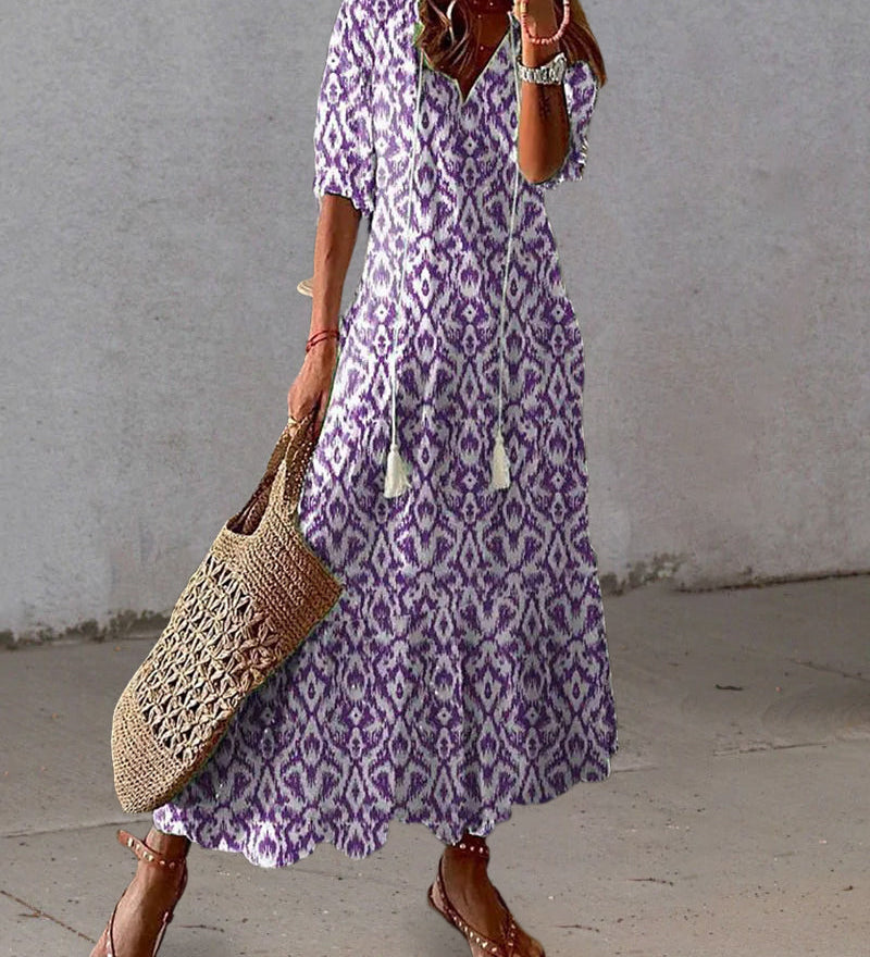 Michaela - Boho Kleid mit Bauchbedeckung