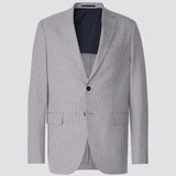 Essential Blazer Slim Duo Karo Blau