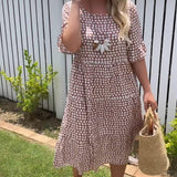 Nicola - Midi-Kleid mit kurzen Ärmeln