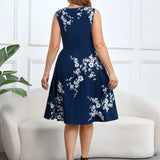 Danica - Blumenmuster Wickelkleid
