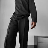 Loose Fit Diver Fabric Trousers - Black
