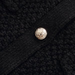 Openwork Round Neck Knitted Women Cardigan GOELIA