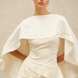 Ruffled Satin Mini Dress