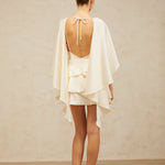Ruffled Satin Mini Dress