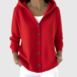 Strickjacke mit Kapuze