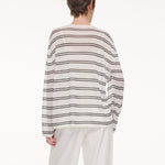 Lyocell Mulberry Silk Blend Stripe Women Knit Top GOELIA