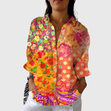 Leichte und farbenfrohe Druckbluse