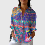 Leichte und farbenfrohe Druckbluse