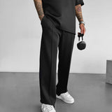 Loose Fit Diver Fabric Trousers - Black