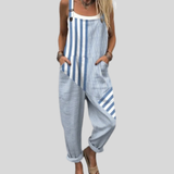 Gestreifte Latzhose Blau-Weiß