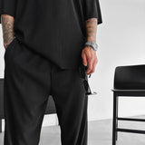 Loose Fit Cord Pant - Black