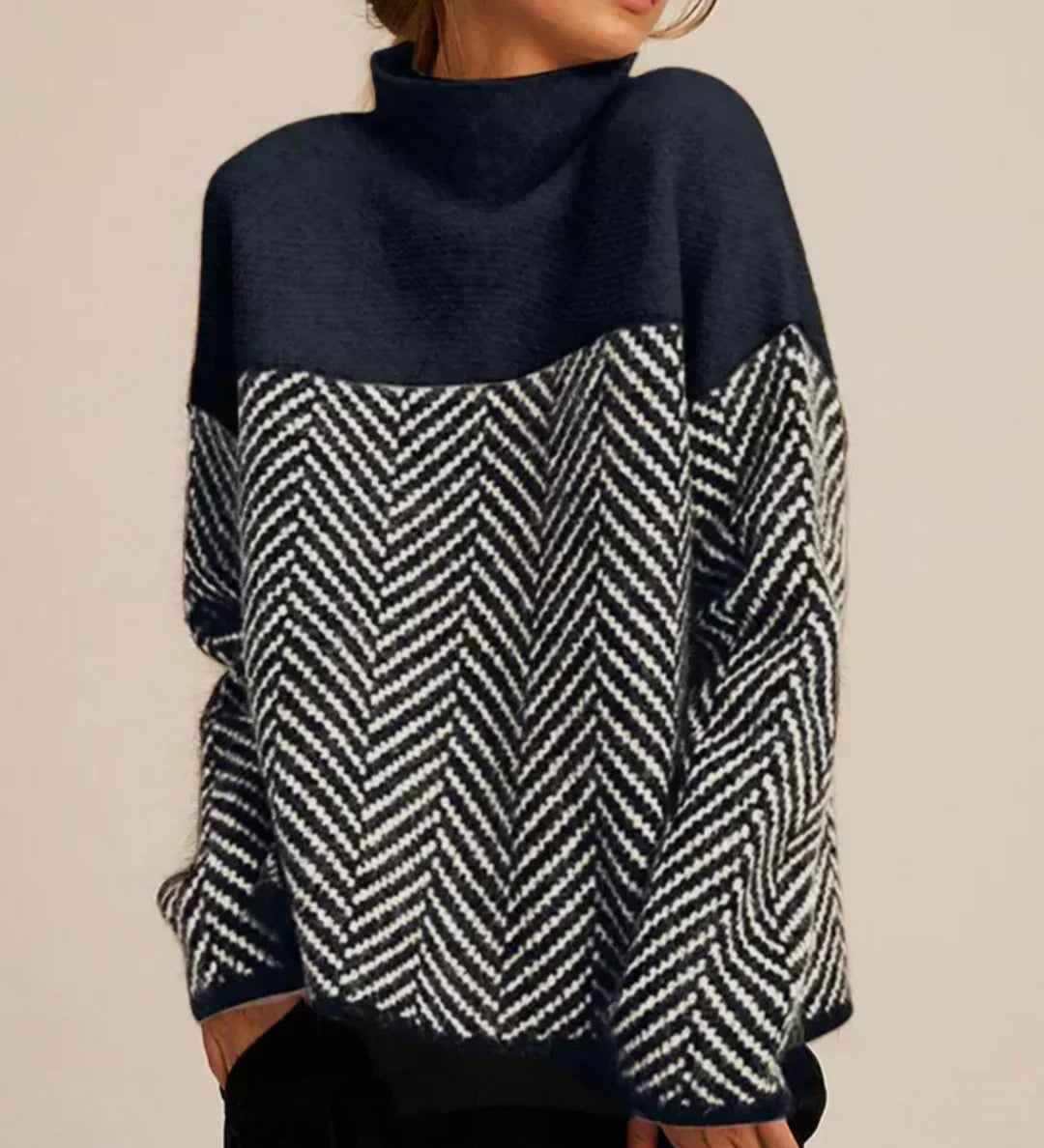 Norah | Pullover aus Baumwolle mit Stehkragen