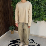 Langarmshirt Beige
