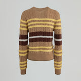 Pullover mit Rundhalsausschnitt und Zopfmuster