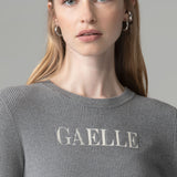 Langarm-Strickpullover mit individueller Logostickerei