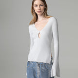 Langarmshirt aus Lurex