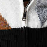 Langarm-Pullover mit durchgehendem Reißverschluss