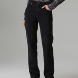 Slim-Fit-Jeans mit Salpa und Logo auf der Rückseite