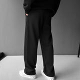 Loose Fit Diver Fabric Trousers - Black