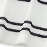 Lyocell Mulberry Silk Blend Stripe Women Knit Top GOELIA