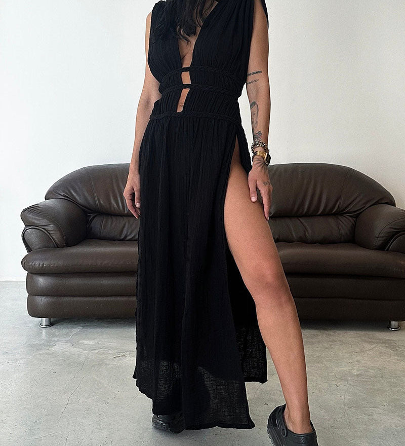 Zolla - Texturiertes Kleid mit Schlitz