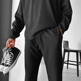 Loose Fit Cord Pant - Black