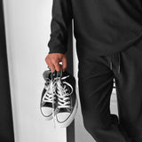 Loose Fit Cord Pant - Black