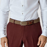 Geflochtener elastischer Gürtel Khaki