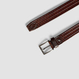 Geflochtener Ledergürtel dunkelbraun