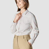 Business-Hemd Slim, karamell gestreift