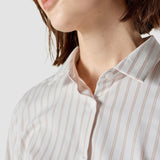 Business-Hemd Slim, karamell gestreift
