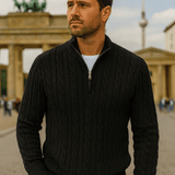 Adam | Eleganter Pullover mit halbem Reißverschluss
