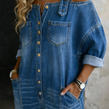 Sophia | Off-Shoulder Denim-Jumpsuit