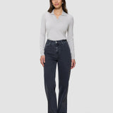 Damen Klassische Jeans Relaxed Fit Gewaschenes Schwarz