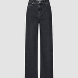Damen Klassische Jeans Relaxed Fit Gewaschenes Schwarz