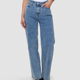 Damen Klassische Jeans Relaxed Fit Snow Blue Wash