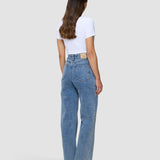 Damen Klassische Jeans Relaxed Fit Snow Blue Wash