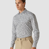 Klassisches Hemd Stahl Blumen Slim