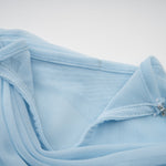 Asymmetrical Pleated Maxi Dress