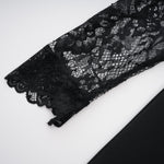 Black Lace Panel Maxi Dress
