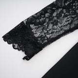 Black Lace Panel Maxi Dress