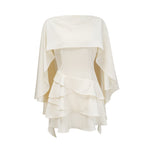 Ruffled Satin Mini Dress