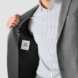 Essential Blazer Cloud Grau Slim