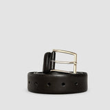 Elastisch Leder Gürtel Schwarz