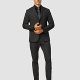 Essential Blazer Regular Asphalt Nadelstreifen