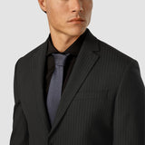 Essential Blazer Regular Asphalt Nadelstreifen
