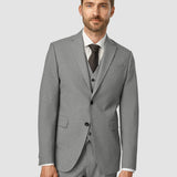Essential Blazer Slim Dunkelgrau meliert