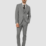 Essential Blazer Slim Dunkelgrau meliert