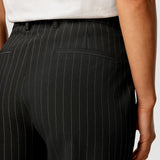 Essential Hose Tapered Schwarz Silber Nadelstreifen