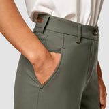 Essential Hose Straight Dunkel Oliv